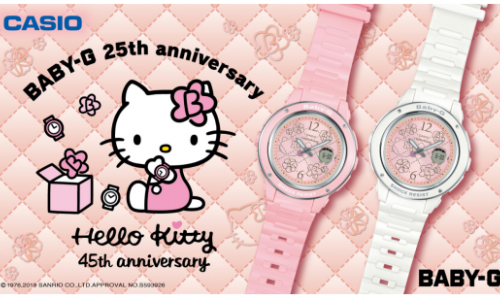BABY-G × Hello Kitty合作款新系列发布 再现90年代年轻人流行菱格纹设计